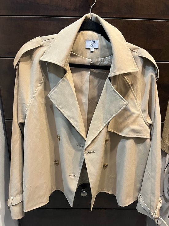 Jackets & Blazers - Trending Classic Beige Trench Coat Jacket - perfect for spring.